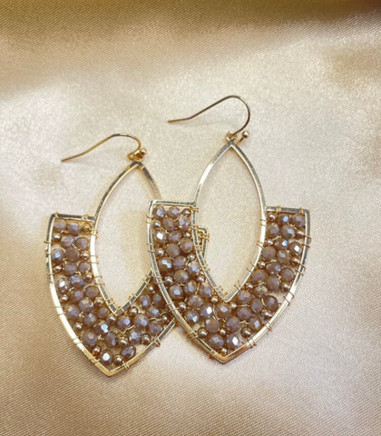 Taupe Drop Earring