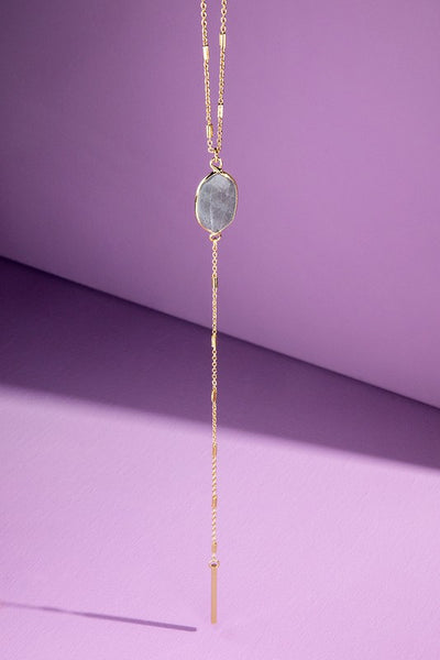 Stone Lariat Necklace