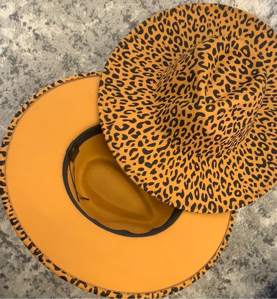 Leopard Wide Brim Hat